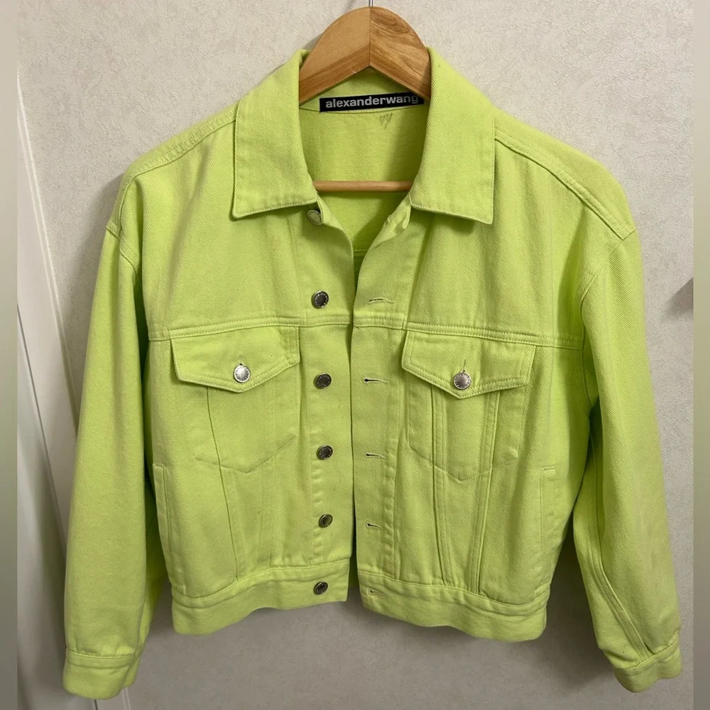 Alexander Wang Yellow Denim Game Jacket size small - Picture 6 of 11